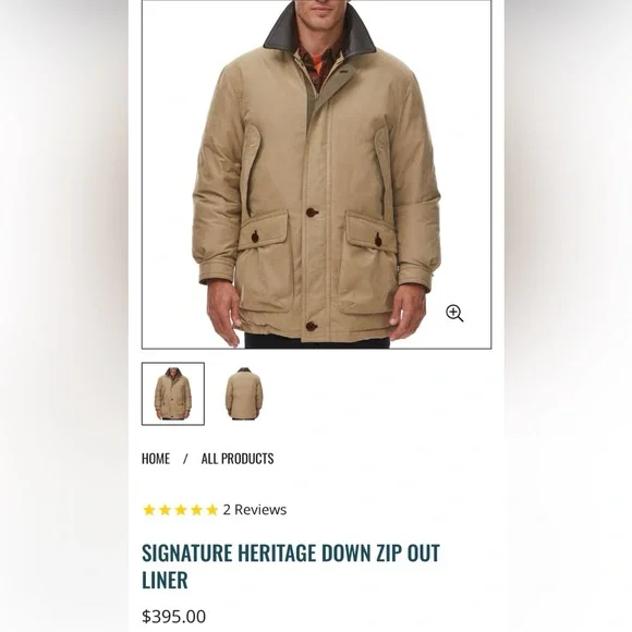 Men’s Rainforest Signature Heritage Down Parka with Zip Out Liner